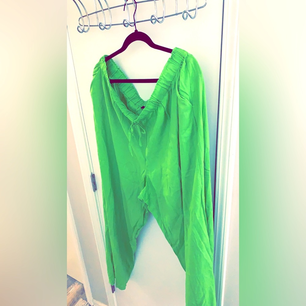 Ashley Stewart High Rise Lien Pants